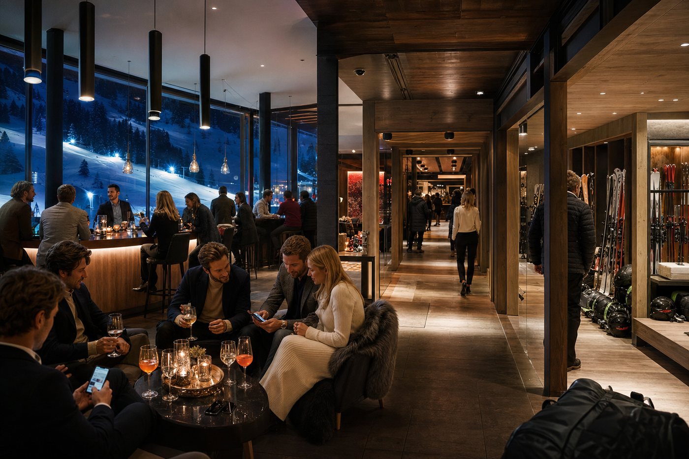Bar-Atmosphäre für ein Silvester-Krimidinner