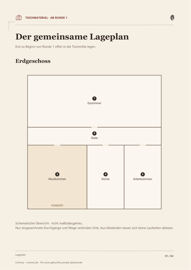 Öffentlicher schematischer Lageplan des Falls
