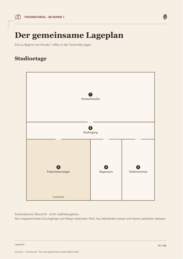 Öffentlicher schematischer Lageplan des Falls
