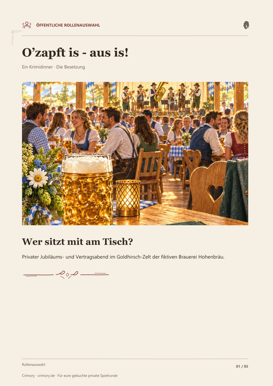 Öffentliche Rollenübersicht aus diesem Spielpaket