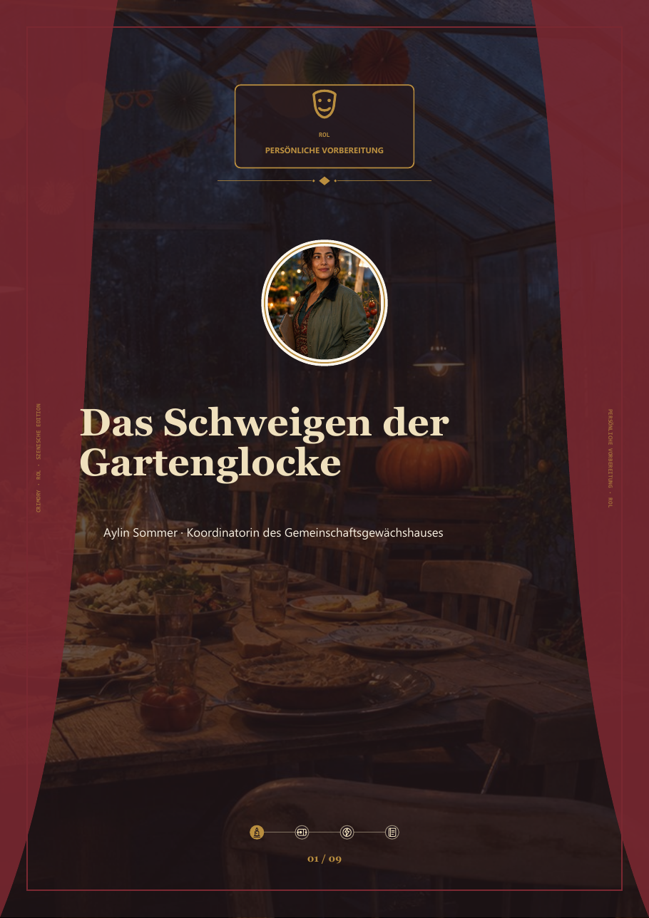 Spoilerfreie Seite einer Rolle aus dem Gewächshaus-Fall