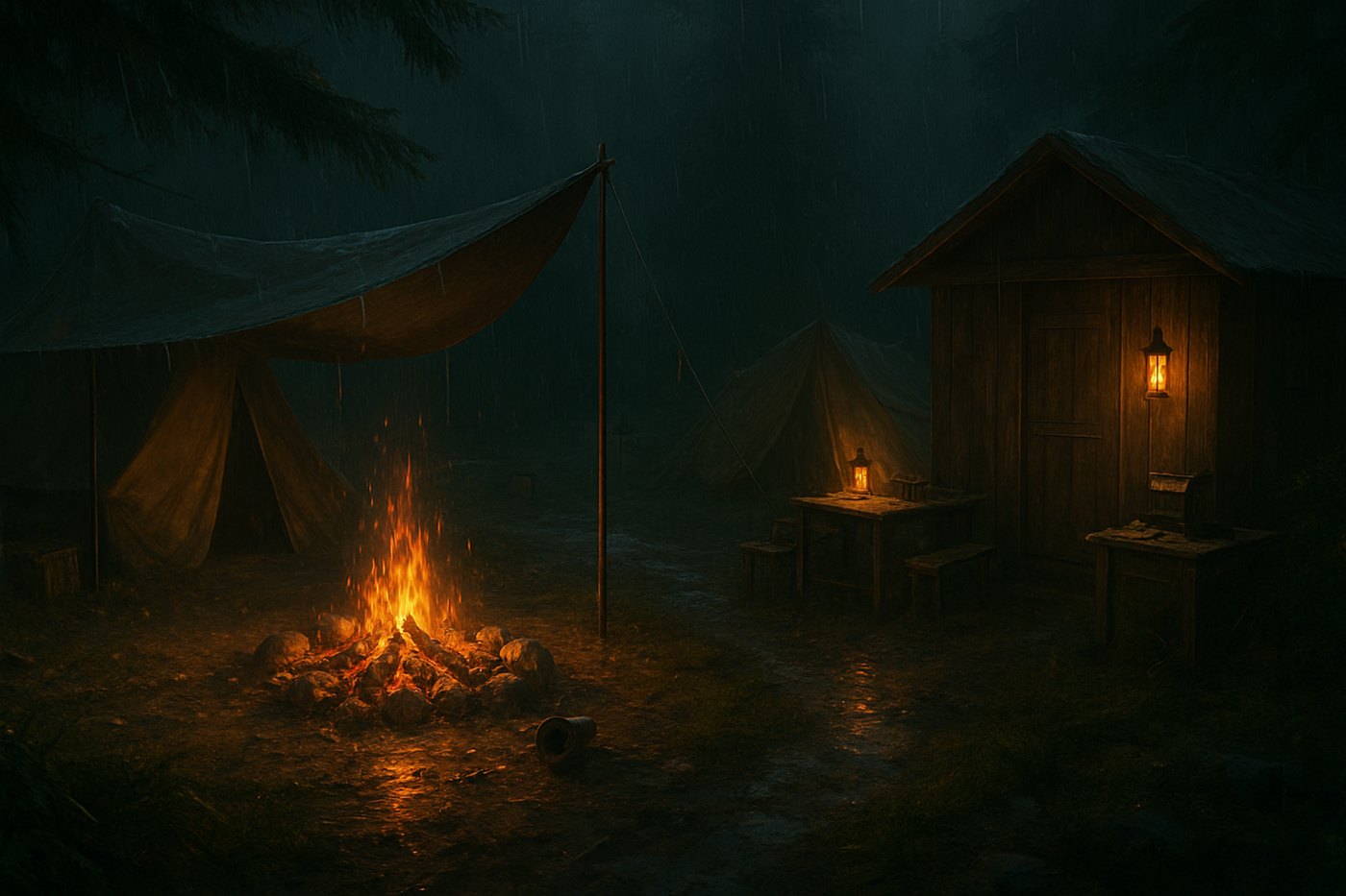 Spoilerarmer Lageplan eines Camps