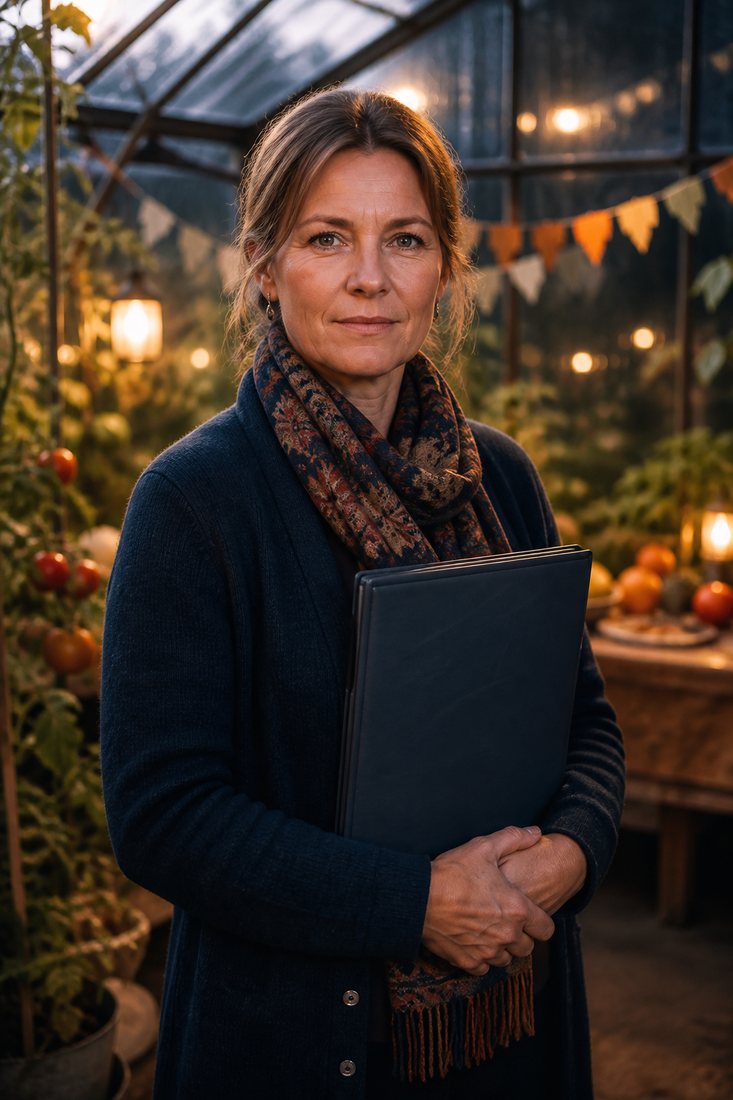 Maja Krüger, Kassenwartin und Hüterin der Erntefestlisten